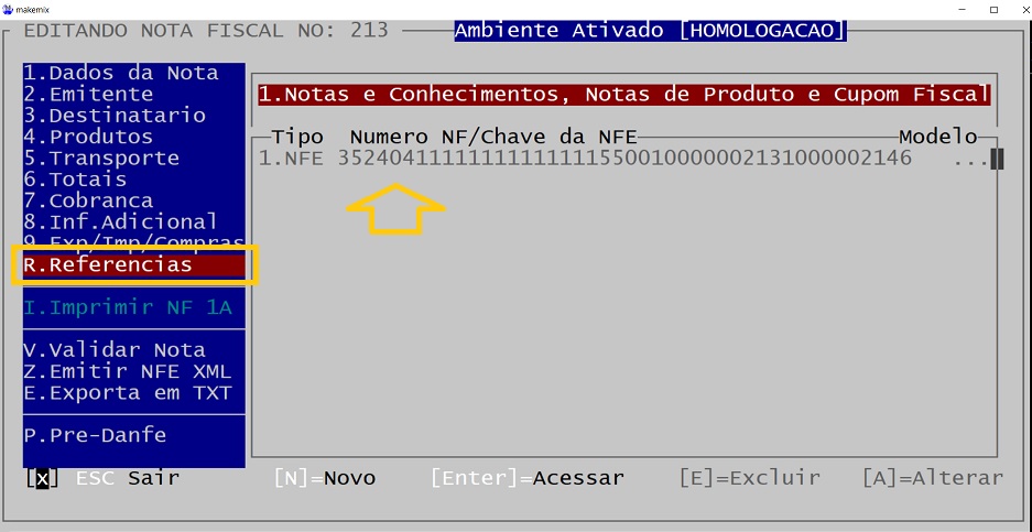 coloque as opções igual a imagem